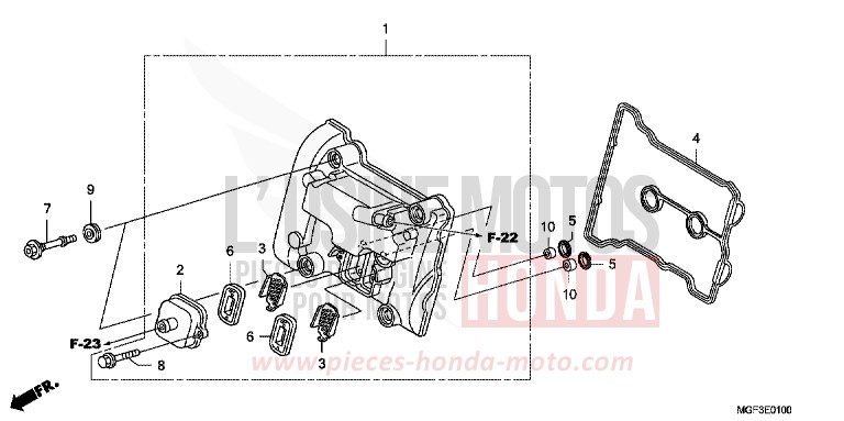 COUVERCLE DE CULASSE de SILVER WING SWORD SILVER METALLIC (NHA95) de 2011